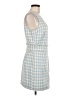 Walter Baker Checkered-gingham Blue Casual Dress Size 6 - photo 4