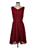 Assorted Brands Solid Burgundy Cocktail Dress Size 2 - photo 1