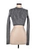Fashion Nova Metallic Silver Turtleneck Sweater Size M - photo 1