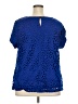 Roz & Ali Blue Short Sleeve Blouse Size 3X - photo 1