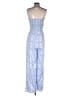 Unbranded 100% Polyester Paisley Blue Jumpsuit Size M - photo 2