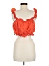 Saylor 100% Cotton Orange Sleeveless Blouse Size M - photo 2