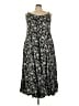 Torrid Paisley Floral Black Casual Dress Size 3X Plus (3) - photo 1