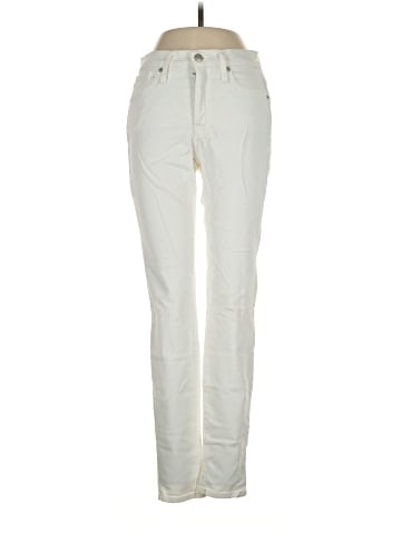 Madewell 9" Mid-Rise Skinny Jeans in Pure White (view 1)