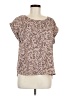 Olive and Oak 100% Polyester Brown Short Sleeve Blouse Size M - photo 1