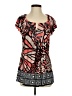 One World Orange Short Sleeve Blouse Size S - photo 1