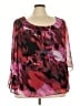 Sara Michelle 100% Polyester Red 3/4 Sleeve Blouse Size 3X - photo 1