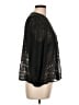 J.Crew 100% Polyester Black 3/4 Sleeve Blouse Size L - photo 4