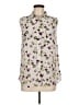 Equipment Floral Multi Color Ivory Sleeveless Button-Down Shirt Size M - photo 1