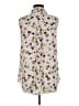 Equipment Floral Multi Color Ivory Sleeveless Button-Down Shirt Size M - photo 2