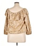 MICHAEL Michael Kors 100% Polyester Gold 3/4 Sleeve Blouse Size XL - photo 2