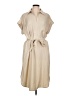 Max Studio 100% Polyester Tan Casual Dress Size L - photo 1