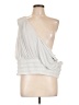 Express Silver Sleeveless Blouse Size L - photo 1