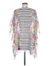 Joules 100% Polyester Stripes Floral White Poncho One size - photo 2
