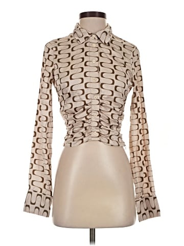 Reformation Long Sleeve Silk Top (view 1)
