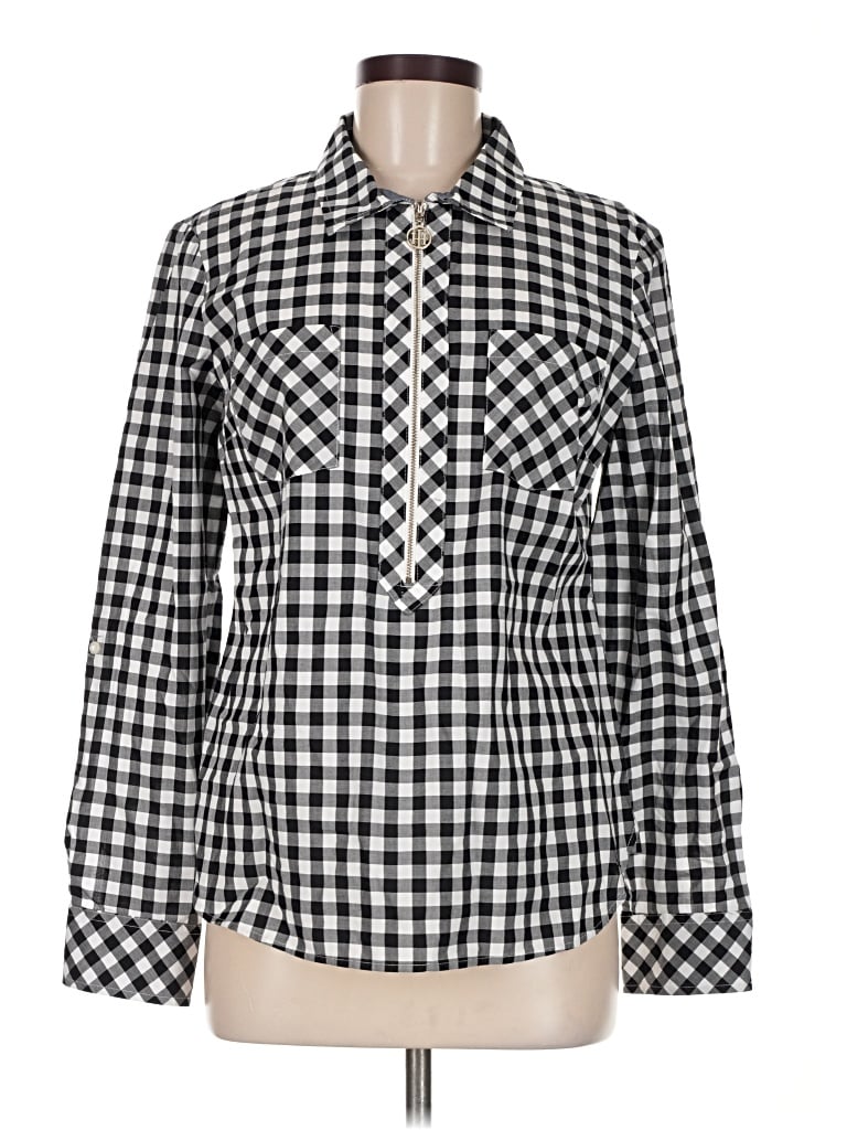 Pre-owned Tommy Hilfiger Long Sleeve Blouse In Black