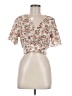 Shein Ivory Short Sleeve Blouse Size 6 - photo 1