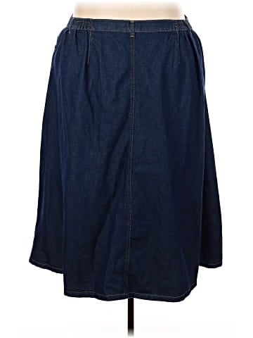 Woman Within Denim Skirt (view 2)