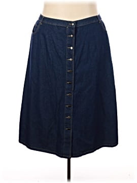 Woman Within Denim Skirt
