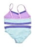 Breaking Waves Color Block Purple Two Piece Swimsuit Size 10 - photo 2