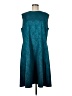 Unbranded Chevron-herringbone Teal Cocktail Dress Size 3X (estimated) - photo 1
