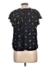 Gap 100% Rayon Stars Black Short Sleeve Blouse Size L - photo 2