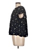 Gap 100% Rayon Stars Black Short Sleeve Blouse Size L - photo 5