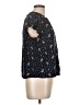 Gap 100% Rayon Stars Black Short Sleeve Blouse Size L - photo 4