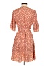 Unbranded 100% Polyester Print Orange Casual Dress Size XS - photo 2