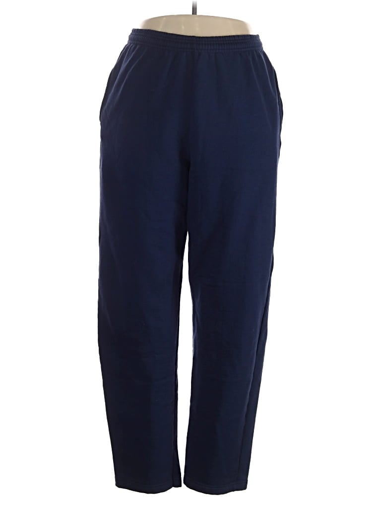 Pre-owned Port & Company Track Pants In Blue