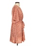 Unbranded 100% Polyester Print Orange Casual Dress Size XS - photo 4