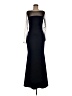 Eliza J Solid Blue Black Cocktail Dress Size 6 - photo 1