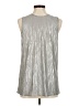 Susan Graver 100% Polyester Silver Sleeveless T-Shirt Size M - photo 2