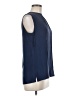 Faconnable Blue Sleeveless Blouse Size 8 - photo 4