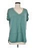 Bar III Teal Short Sleeve Top Size M - photo 1