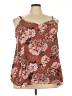 Torrid 100% Polyester Floral Brown Sleeveless Blouse Size 3X Plus (3) - photo 1
