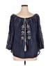 fs/ny 100% Cotton Blue 3/4 Sleeve Blouse Size P (petite) - photo 1