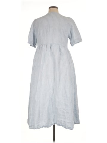 Madewell Cassie Button-Front Midi Dress in Stripe 100% Linen (view 2)