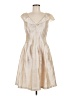 Kay Unger Metallic Ivory Cocktail Dress Size 6 - photo 1