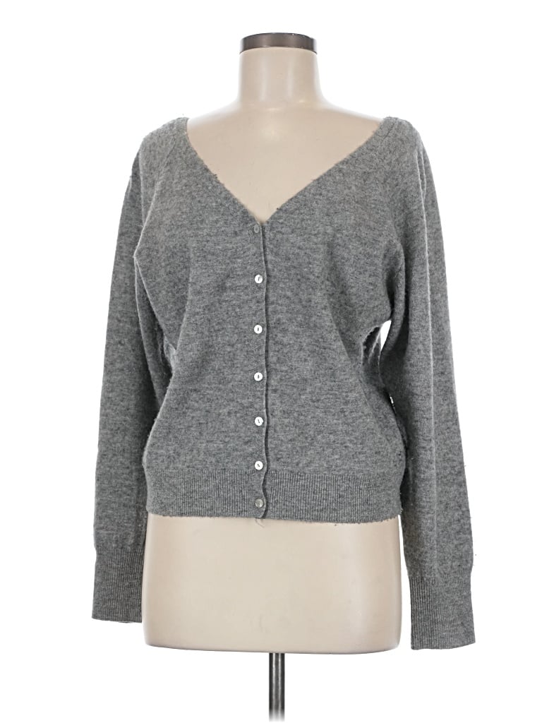 Pre-owned Zara Long Sleeve Top Gray Sweetheart Neckline Tops