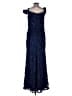 Oleg Cassini Floral Blue Cocktail Dress Size 8 - photo 2