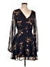 Lulus 100% Polyester Floral Blue Cocktail Dress Size L - photo 1