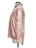 Amaryllis 100% Polyester Metallic Silver Long Sleeve Blouse Size L - photo 5