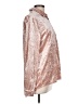 Amaryllis 100% Polyester Metallic Silver Long Sleeve Blouse Size L - photo 4