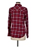Forever 21 Plaid Red Long Sleeve Button-Down Shirt Size M - photo 2