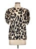 Unbranded Animal Print Ivory Short Sleeve Turtleneck Size L - photo 1