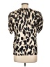 Unbranded Animal Print Ivory Short Sleeve Turtleneck Size L - photo 2