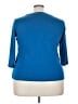 Style 100% Cotton Blue 3/4 Sleeve Top Size 3X - photo 2