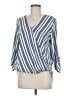 West K Blue 3/4 Sleeve Blouse Size M - photo 1
