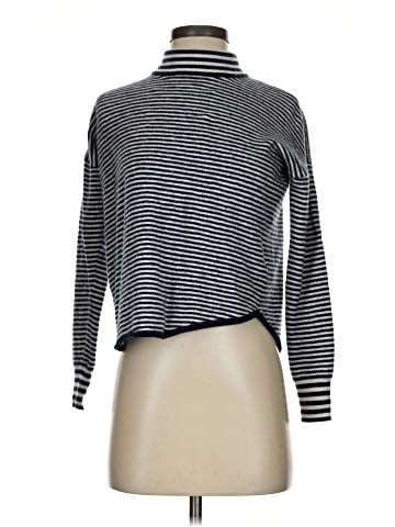 Madewell Stripe-Mix Ashbury Mockneck Sweater (view 1)